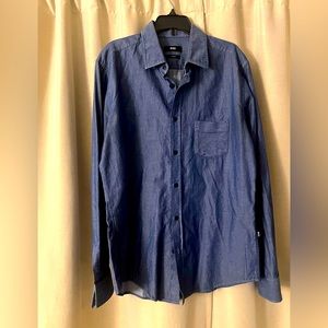 Hugo boss- moon blue button down